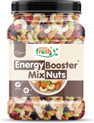 HighFresh Premium Energy Booster Nutmix | Healthy Snack , Rich in Protein & Fiber | Assorted Seeds & Nuts