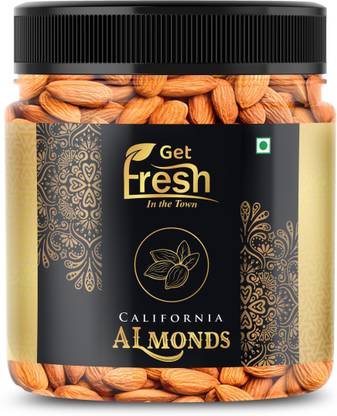 Get Fresh Premium California Almonds Dry Fruits | Badam- 250 gm Jar Packing Almonds