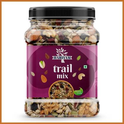 HARIYAM Trail Mix | Mixture Of Dry Fruits IN JAR {Almond,Cashews,Seeds And Many More} Assorted Seeds & Nuts