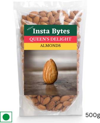 Insta Bytes QUEEN'S DELIGHT 100% Natural Premium Almonds Pouch Badam Giri Almonds