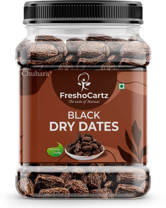 FreshoCartz Black Dry Dates | Kala Sukha Khajur | Dry Chuara | Kali Kharak | Dry Dates