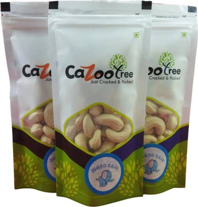 Cazootree Jumbo W180 Cashew Kernel 100g x 3 Cashews
