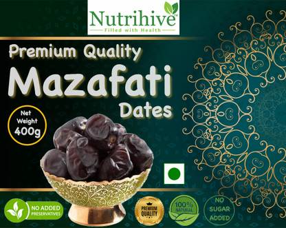 Nutrihive Filled with Health Premium Mazafati Dates 100% Natural Mazfati Khajoor Dry Fruits Khajur Black Dates, Wet Dates