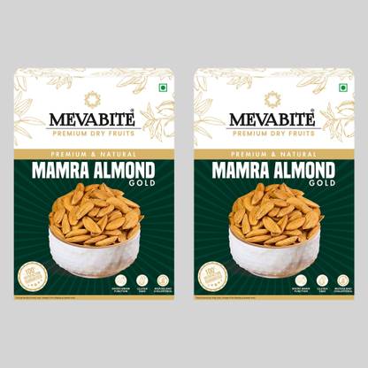 MEVABITE Natural Premium Mamra Gold Almonds - 500gm | Bold Mamra Badam Giri, Dry Fruit Almonds