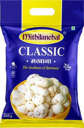Mithilanchal CLASSIC Makhana, Fit for Fasting and Cooking, No Added Preservatives/Flavours Fox Nut
