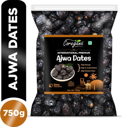 Coreganic Natural International Ajwa Dates for Weight Management (Rich in Dietary Fibre) Dates