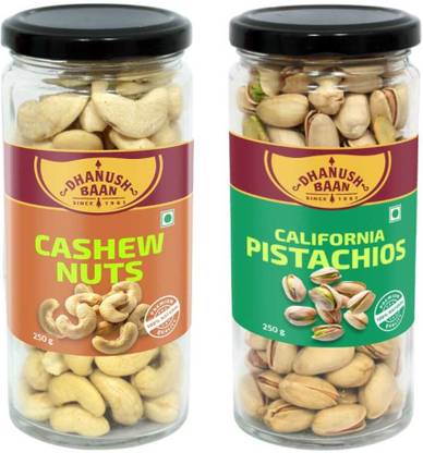 Dhanush Baan 100% Natural Premium Cashews, Pistachios