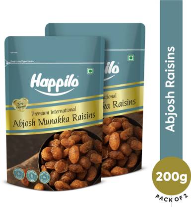 Happilo Premium Abjosh, Natural Munakka Dry Fruits Large Golden Raisins, Naturally Sweet Raisins