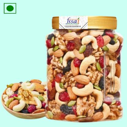 hanumant enterprises 100%Dry Fruits Nut Mix 8 DRY FRUIT IN ONE ITEM Almonds, Cashews, Raisins, Pistachios, Dry Dates, Walnuts, Assorted Seeds & Nuts, Apricots