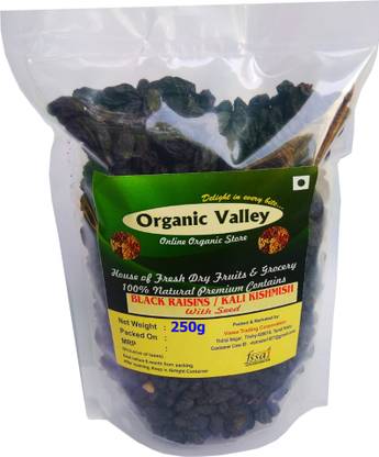 Organic Valley Black Raisins with seeds 250g Raisins
