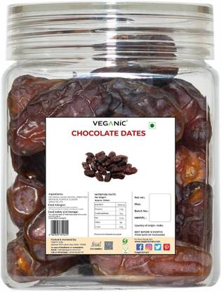 Veganic Chocolate Flavour Dates | Chocolate khajur | Dry Fruit | Sweet Juicy Khajoor Dates