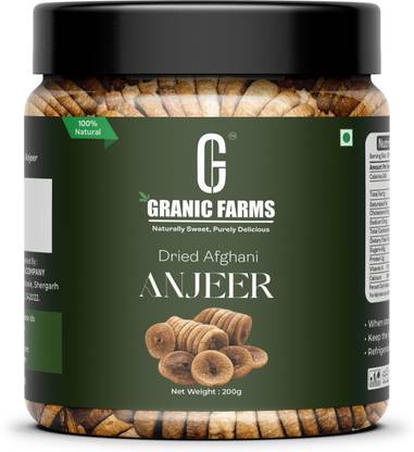 GRANIC FARMS Dried Afghani Anjeer|(PREMIUM FIGS) Figs