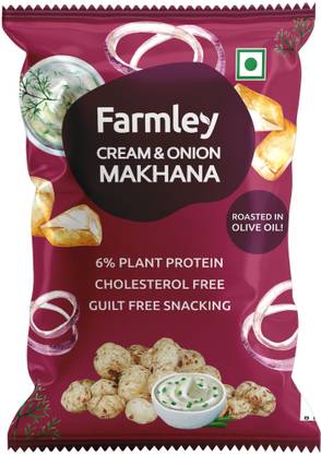 Farmley Cream & Onion Makhana | Roasted In Olive Oil