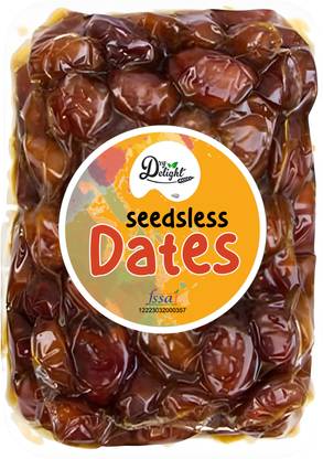 DRYDELIGHT Organic Seedless Dates | No Sugar Added | Arabian Dates | Pin Khajur | Healthy Dates