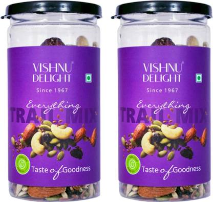 VISHNU DELIGHT Healthy Snack Trail Mix | Dry Fruits, Nuts & Seeds Blend | Protein & Fibre Rich