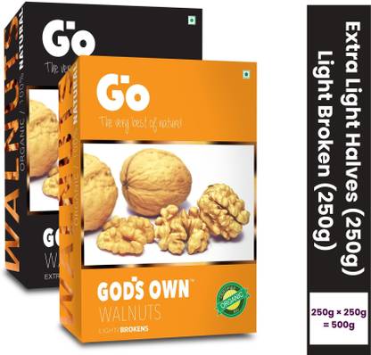 Tim Tim Premium-Organic Walnut Dry Fruit Combo Pack of Extra Light Halves Walnuts