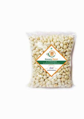 Grocery Planet Makhana, phool makhana, popped gorgon seeds, lotus seeds pop, fox nuts Lotus Seeds(Makhana)