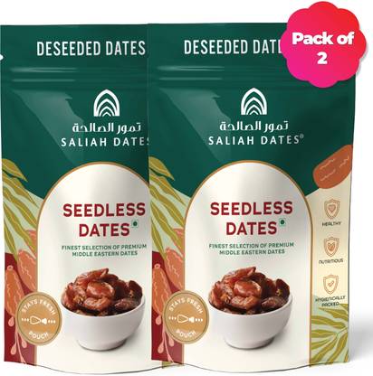 SALIAH DATES Seedless,Khajoor for Strong Bone,Dry Fruit, 100% Fresh & Natural Dates