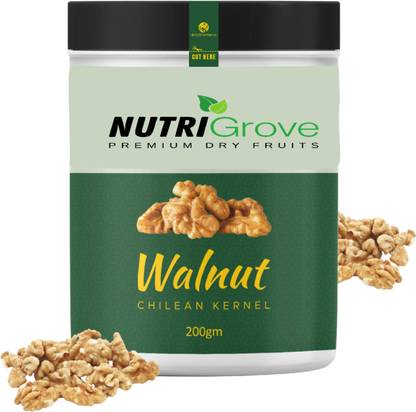 NutriGrove Walnuts 200g - Premium Quality, Fresh and Nutrient-Packed Snack Walnuts