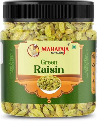 MAHARAJA Green Raisins | Sweet & Juicy Kishmish | Natural Energy-Rich Dry Fruit Raisins