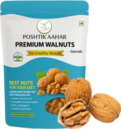 POSHTIK AAHAR Premium Walnut Kernels | Walnut, Healthy Snacks, Nuts & Dry Fruits Akhrot Walnuts