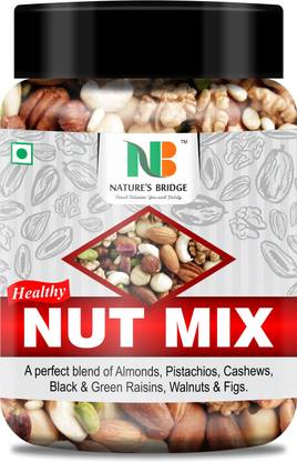 Nature's Bridge Dry Fruits Nuts Mix | Trial Mix, Nutritious and Crunchy Trail Snack, |Mixed Nuts Assorted Nuts