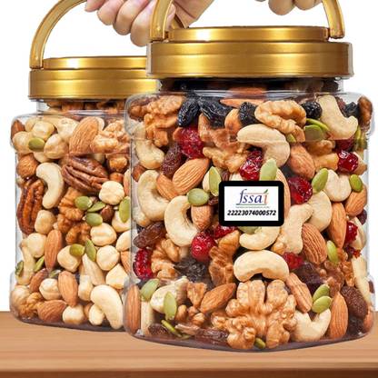 SHIVAAY DRY FRUITS 1KG Almonds, Apricots, Assorted Seeds & Nuts, Cashews, Dry Dates, Figs, Raisins, Walnuts, Pistachios