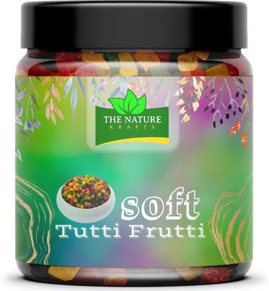 Nature Krafts Mix Tutti Frutti Cherries Fresh Fruits - 400Gram (Jar Pack) Cherries