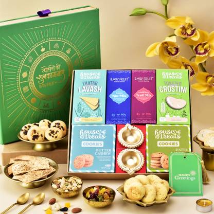 HyperFoods Dryfruits and Cookies Gift Hamper For Diwali Assorted Nuts