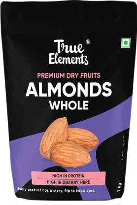 True Elements California Almonds, Premium Dryfruits Badam Almonds