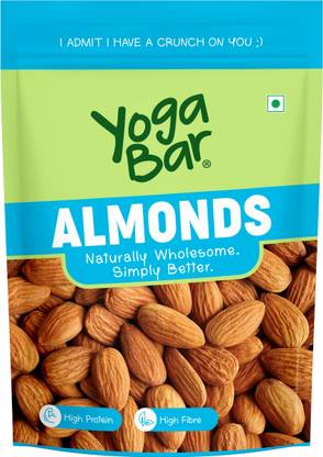 Yogabar Premium California Almonds | 100% Natural Crunchy Badam Giri Almonds
