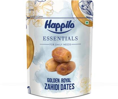 Happilo Essential Golden Royal Zahidi Dates, Rich in Nutrients, Vitamins, Minerals Dates