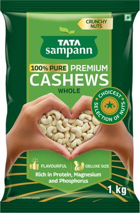 Tata Sampann Premium Quality Kaju, 100% Pure Cashews