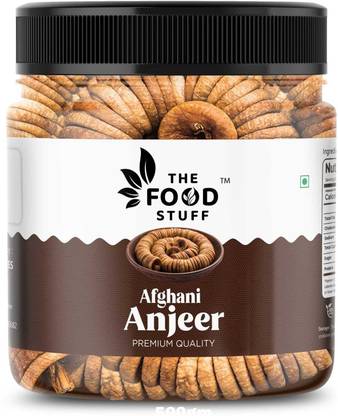 THE FOOD STUFF DRY FIGS PREMIUM ANJEER BOLD AND SOFT FIGS 1KG JAR PACK J13 Figs
