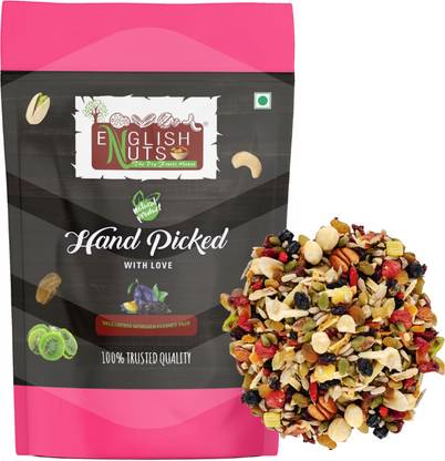 ENGLISH NUTS 1 KG PREMIUM MIXED NUTS DRYFRUIT | MIX DRIED FRUITS | MIXED DRYFRUITS & SEEDS Assorted Seeds & Nuts, Assorted Nuts, Assorted Fruits & Nuts, Almonds, Cashews, Raisins  (2 x 0.5 kg)