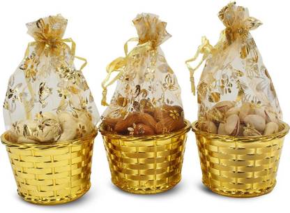 Sapphire Foods Combo For All Festivals/Occasions Gift Hamper Dry Fruit Box (SF Small Round Box) Assorted Nuts