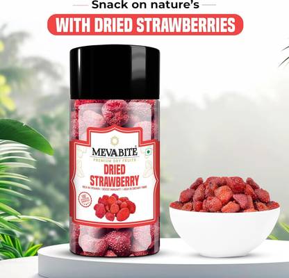 MEVABITE Dried Strawberry Without Sugar Strawberries