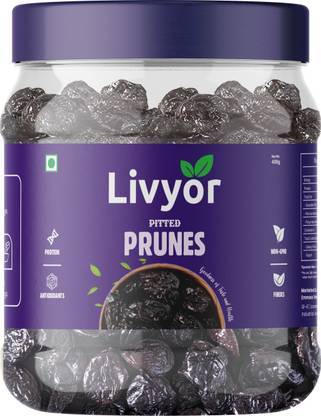 LIVYOR Premium Pitted Prunes | Dry Fruits Prunes