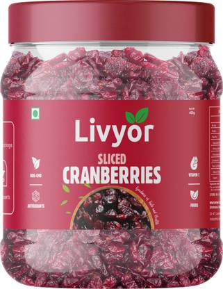 LIVYOR Premium Sliced Cranberries | Natural Dried Cranberries