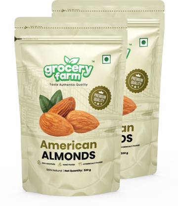 Grocery Farm American Almond - Natural, Nutrient-Rich, Premium, Unsalted Badam Giri Almonds