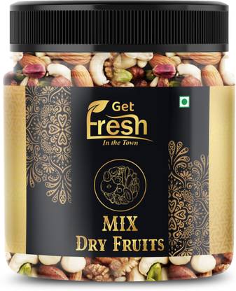 Get Fresh Dry Fruits Nut Mix Black & Green Raisin, Almonds, Cashews, Apricots, Pistachios, Walnuts