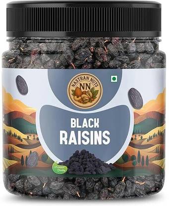 Nastran Nuts Black Raisins | Kali Kishmish | High In Antioxidants | Naturally Sweet & Tasty Raisins