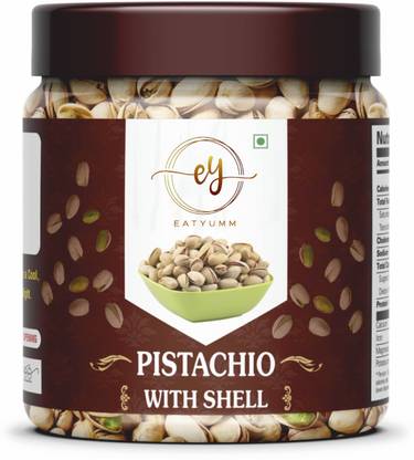 eatyumm Premium Salted|Roasted Pistachios 250Grams(Jar Pack)|Pista|Namkeen|Inshell Pistachios