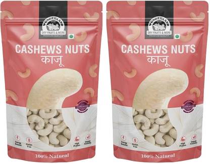 WONDERLAND Foods Raw Cashew Premium White (Pack of 2 x 400g each) Cashews Cashews