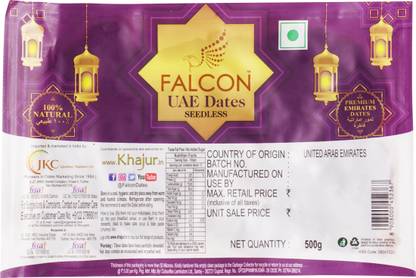 FALCON UAE Seedless Dates -500g Dates
