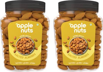 apple nuts Premium Salted Roasted Almonds | Healthy Snacking | Crunchy & Delicious Almonds