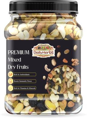 DAILYHERBS Mix Dry Fruit [Almonds, Cashews, Raisins, Pistachios,Apricot,Black Raisins]