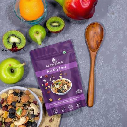 AJURWEDAEAT Dry Fruits Mix | Morning Snacks | Panchmeva | Healthy Snacks | 0G_127 Almonds, Cashews, Cranberries, Cherries, Raisins, Kiwi, Mango, Apricots