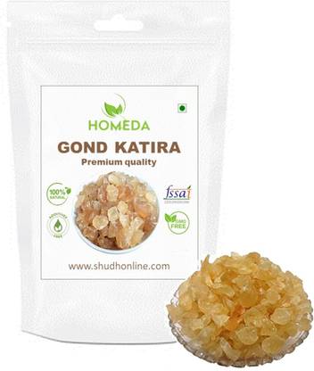 Homeda Gond Katira Organic, Almond Gum Gondh, Badam Pisin, Edible Gum, Tragacanth gum Dried Gum