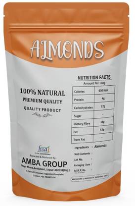 Farm & Farmers Premium Almonds- 1kg | Original Natural Healthy Badam Giri Dry Fruit Nuts| Almonds